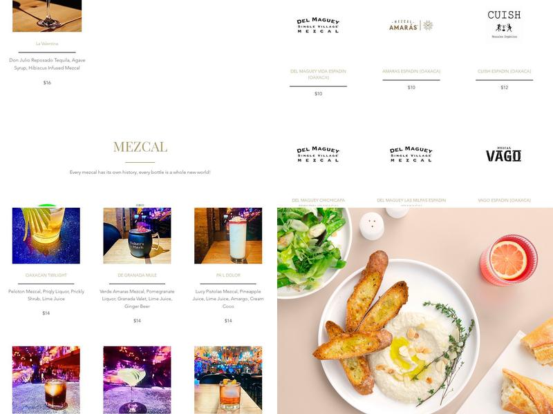 Encanto Agave Bar Menu