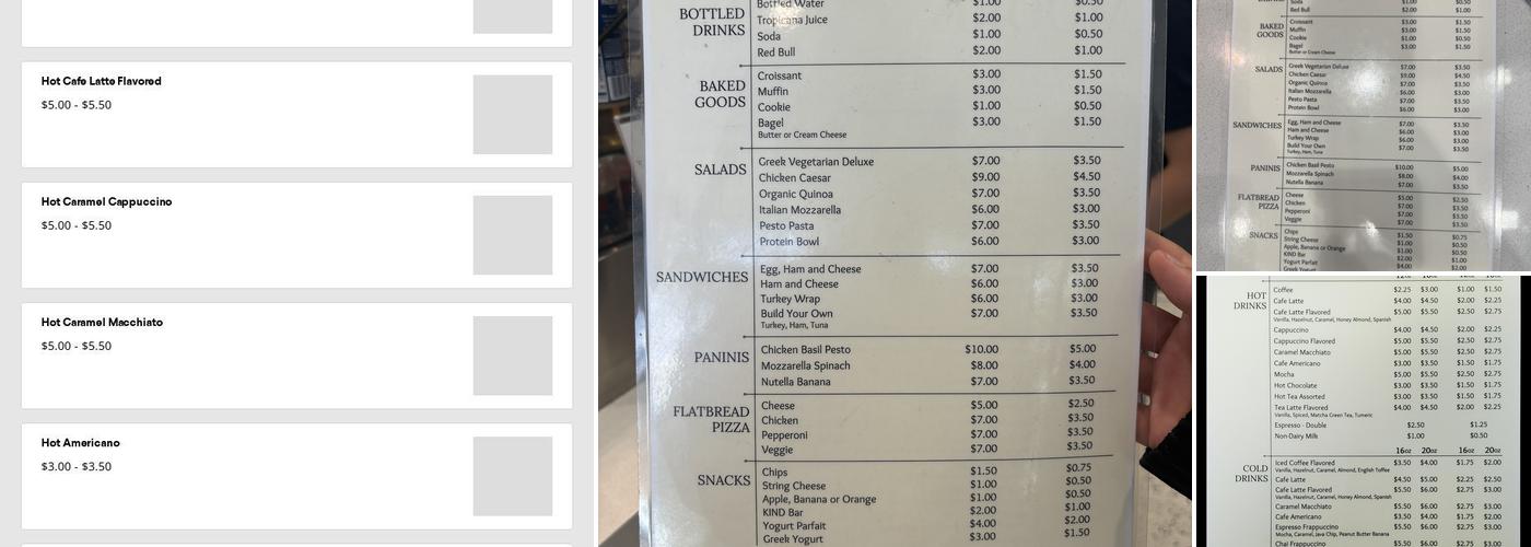 Cafe Moore Menu