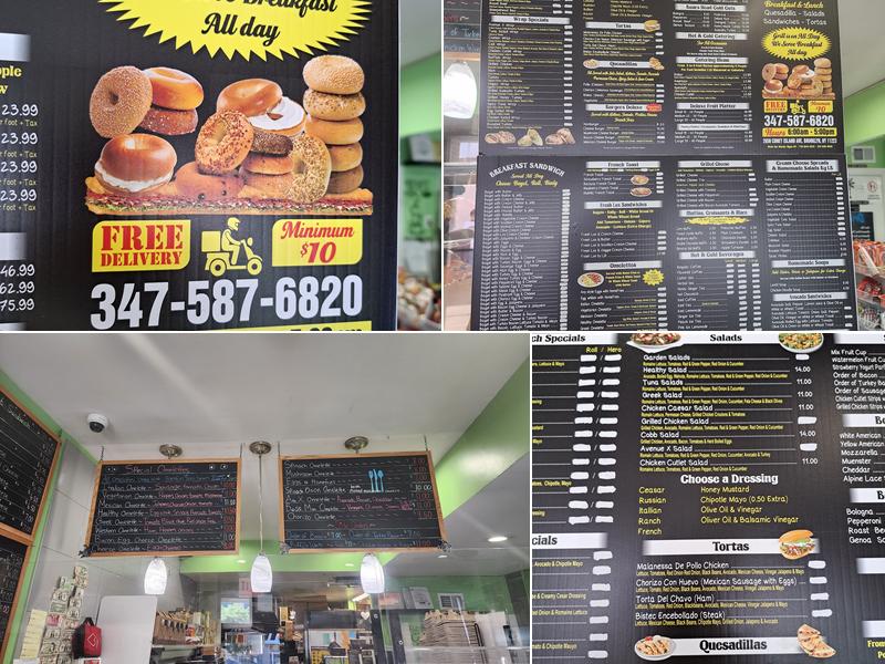 Avenue x Bagels Deli Menu