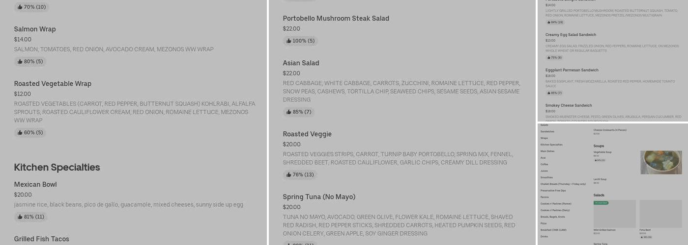 SPRING Menu