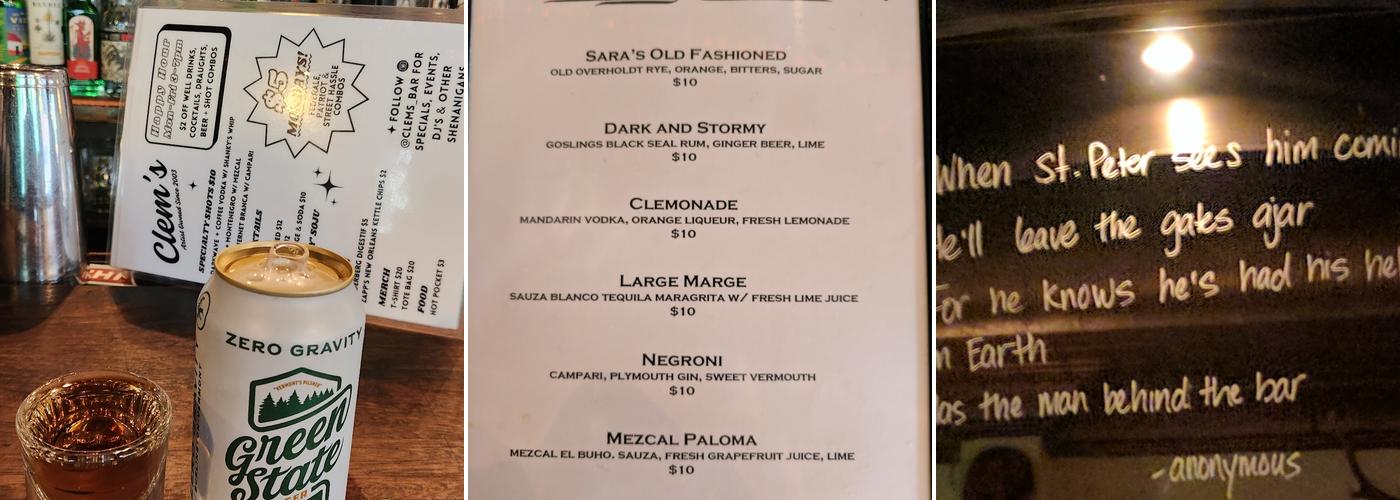 Clem's Menu