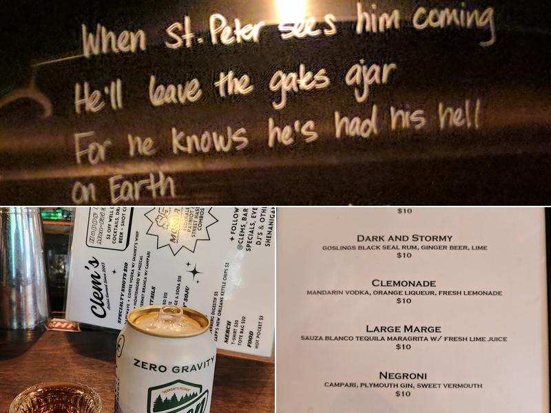 Clem's Menu