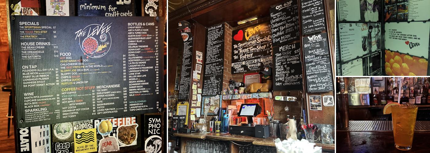 The Levee Menu