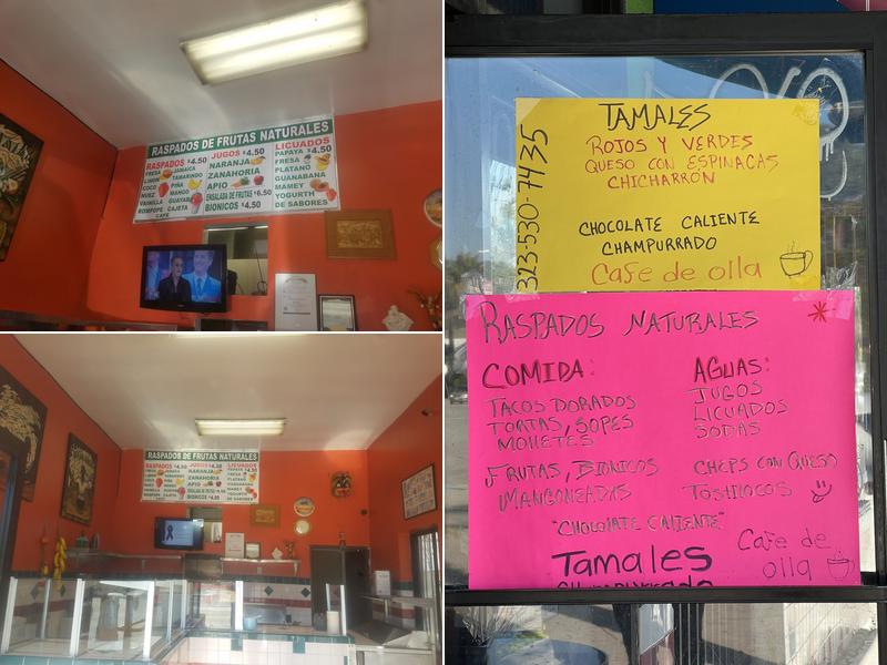 Raspados Zacatecas Menu