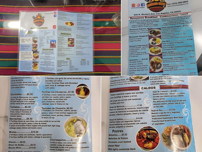 El Churrasco Chapin Menu