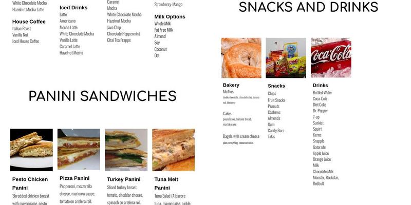 Coast Coffee Co Menu