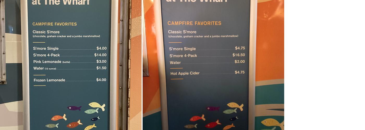 Camp Wharf at the Firepit Menu
