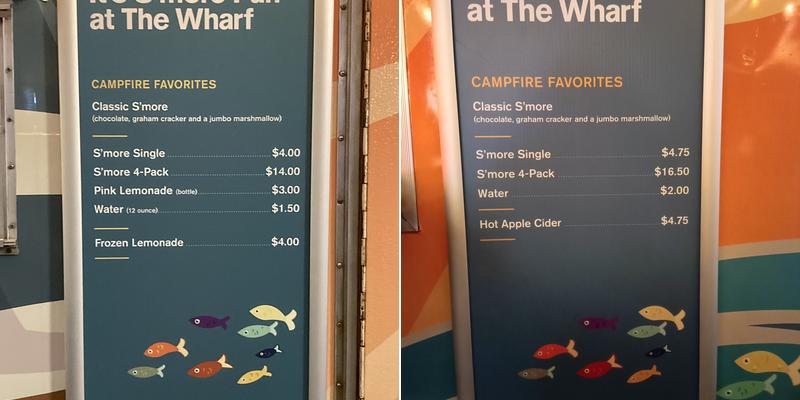 Camp Wharf at the Firepit Menu