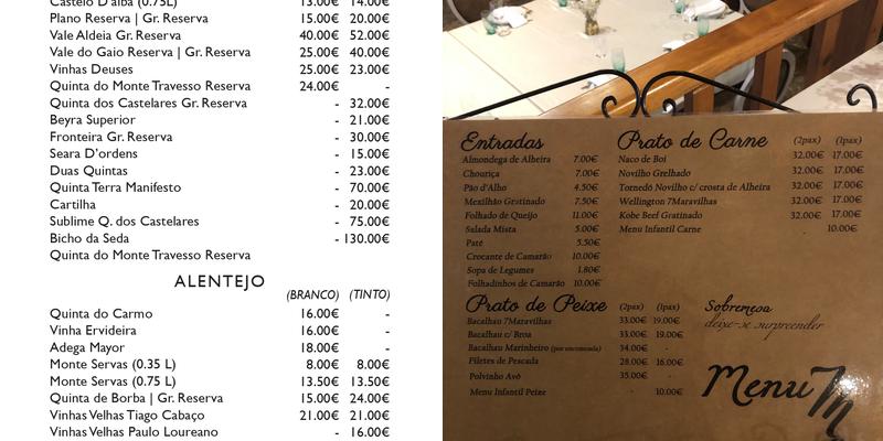 7 Maravilhas - Espaço Gourmet Menu