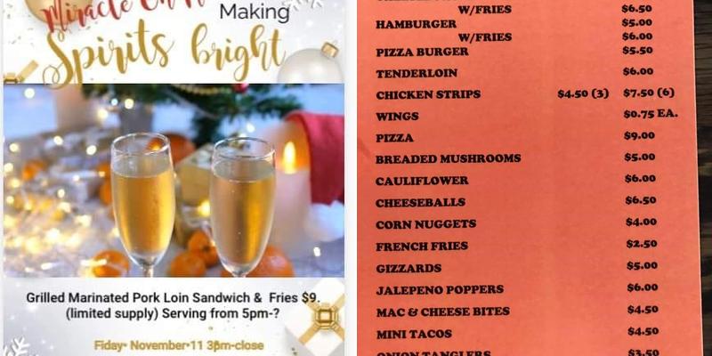 Thirteen Bricks Menu