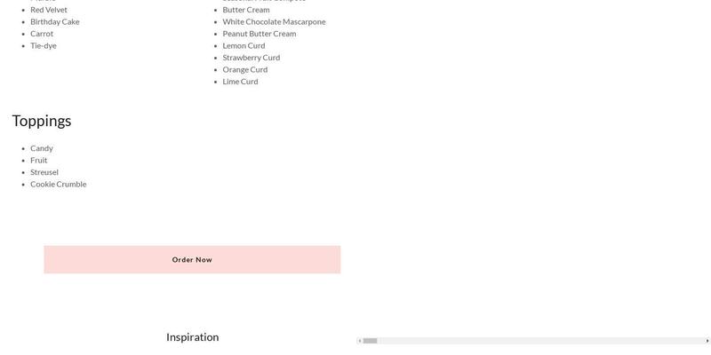 Bradford Bakery Menu