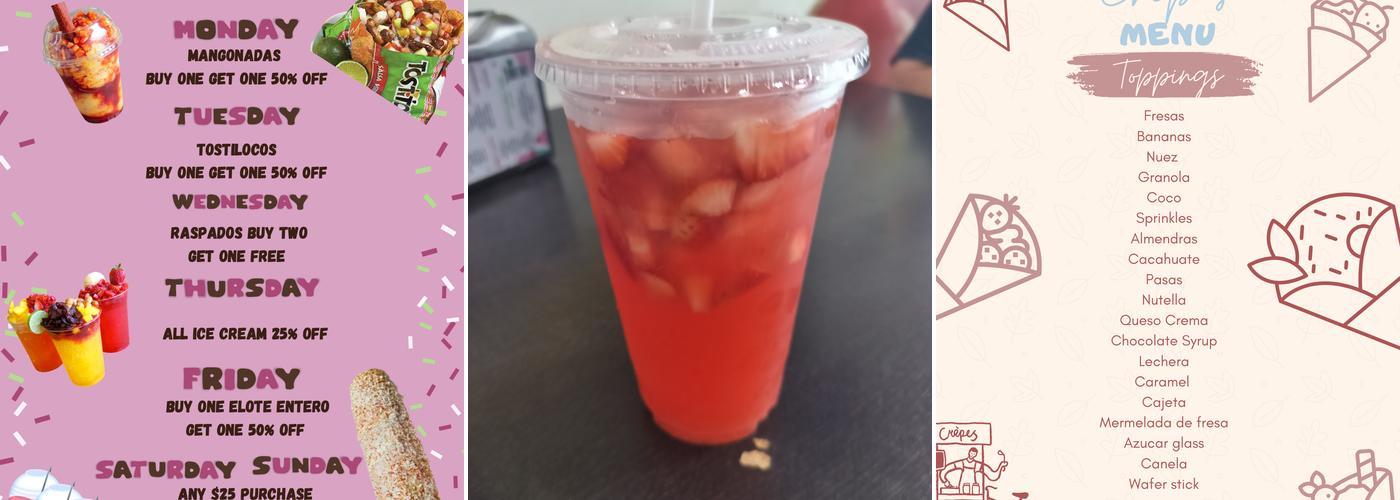 La Michoacana Natural Fruit III Menu