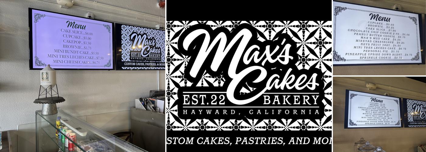 Max’s Cakes Menu