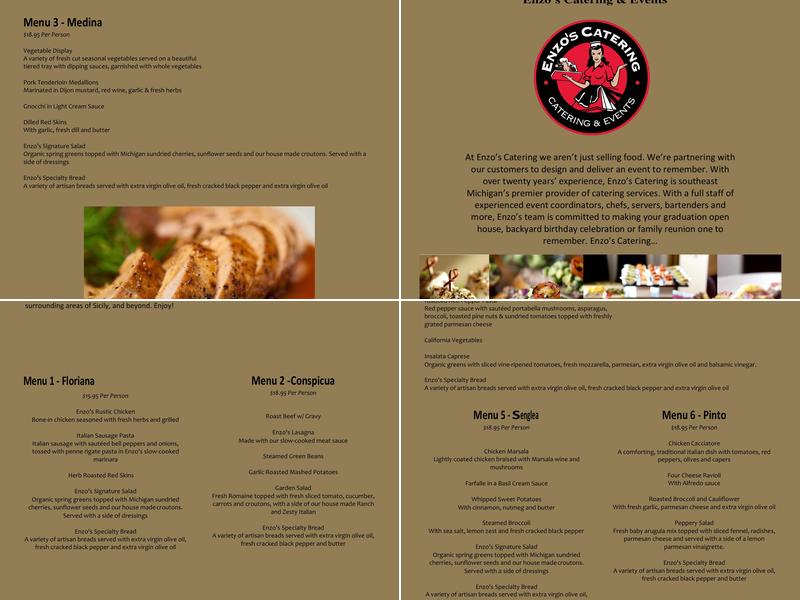 Enzo's Catering Menu