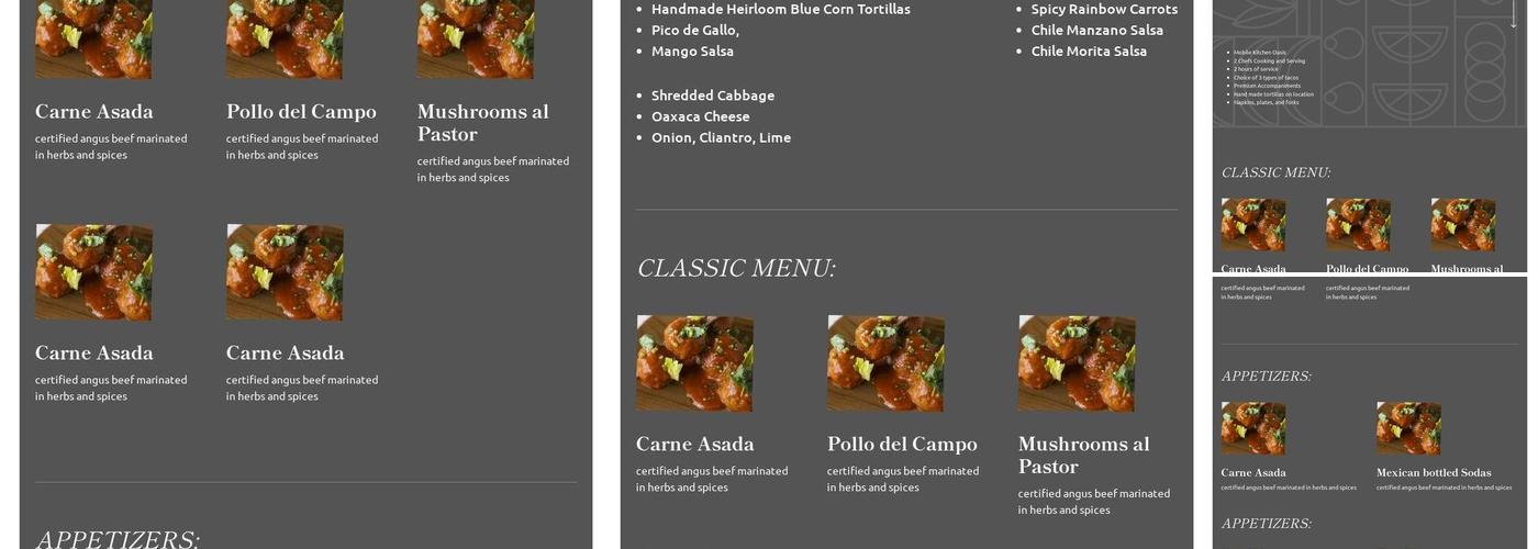 NOMADA Menu