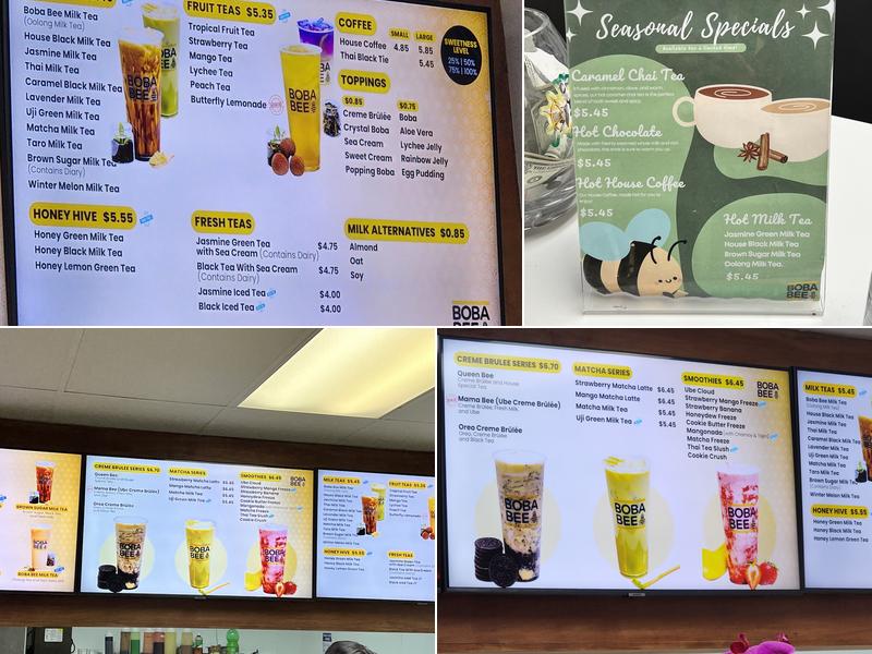 Boba Bee Menu