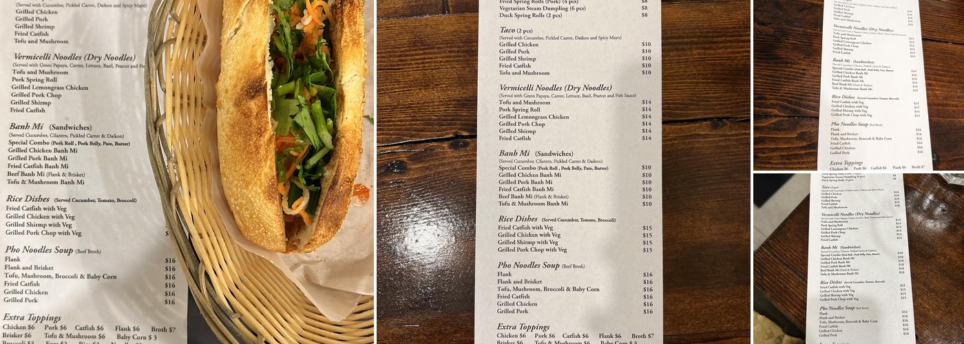 The Pho Lexington Menu