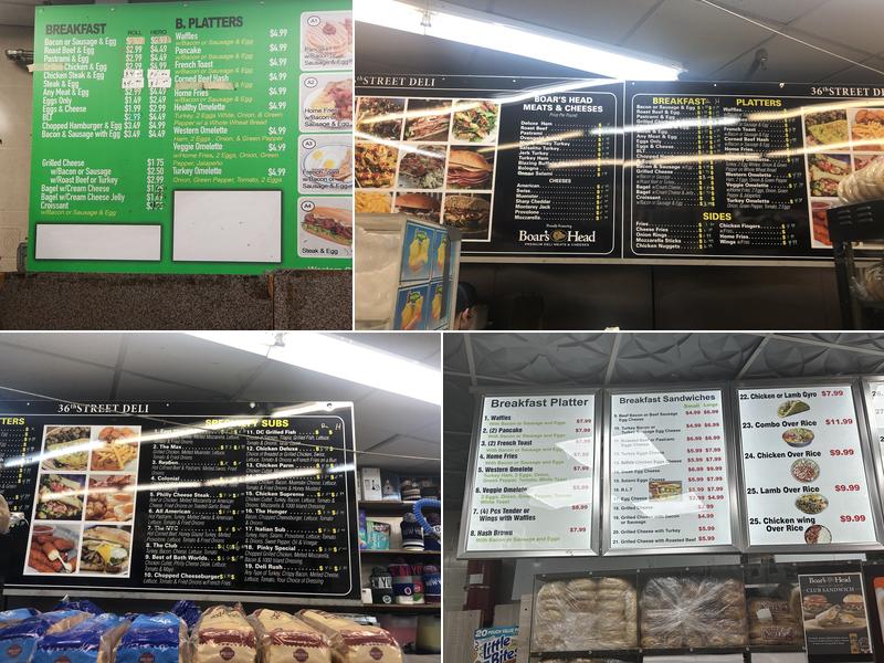 East Thirty Six Deli Menu