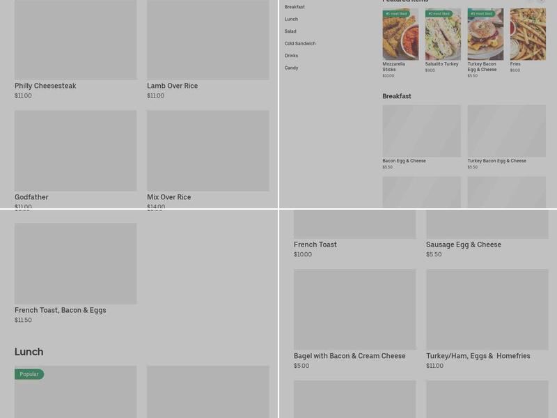 Friend's Deli & Grocery Store Menu