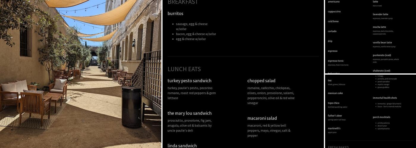 Etiquette Coffee Menu