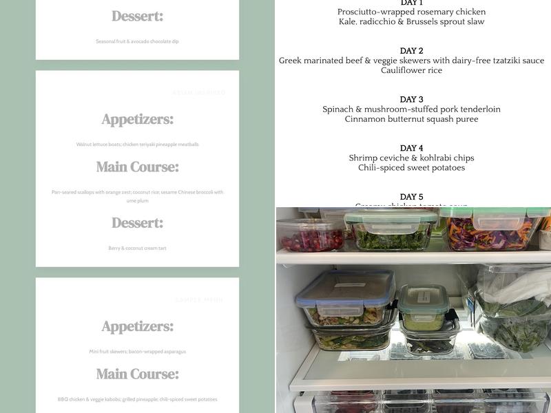 The Nutrivore Chef Personal Chef Service Menu