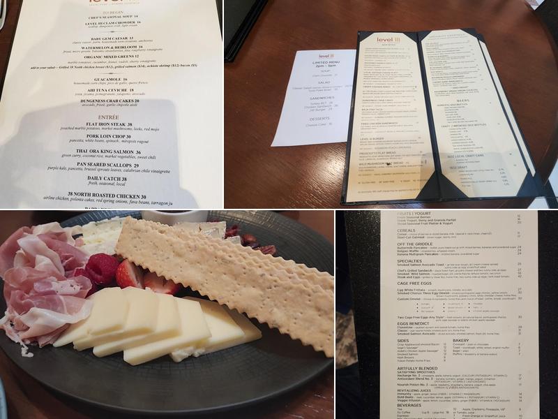 Level III Restaurant Menu