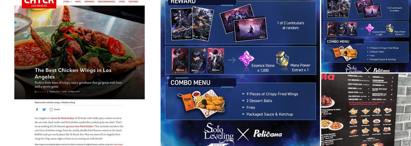 Pelicana Chicken Los Angeles Menu