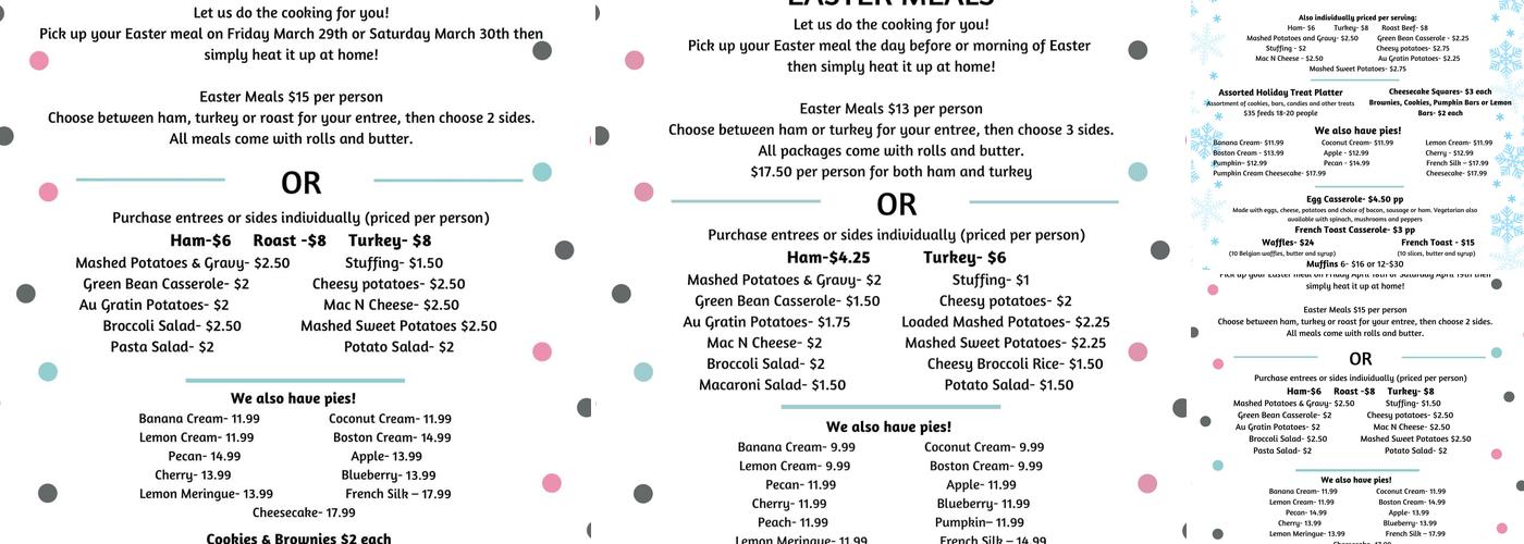 Elegant Edge Events and Catering Menu