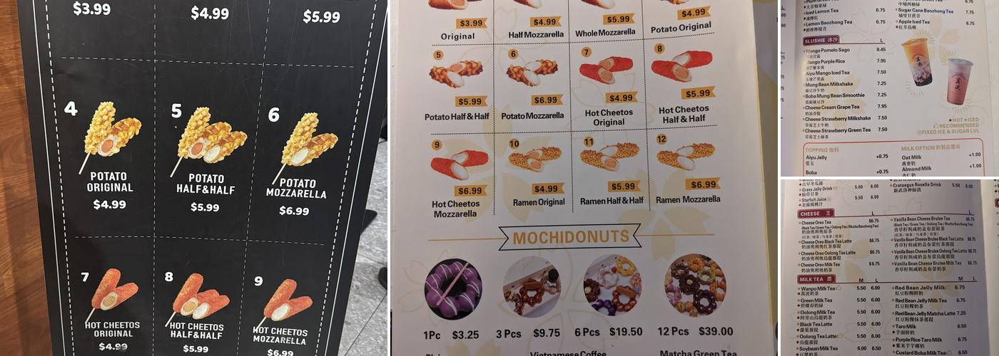 Mochinut & Wanpo Tea Shop Menu