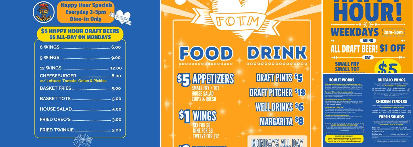 FOTM Brewing Taproom Menu