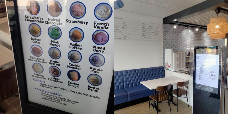 KōN Artisan Ice Cream Menu