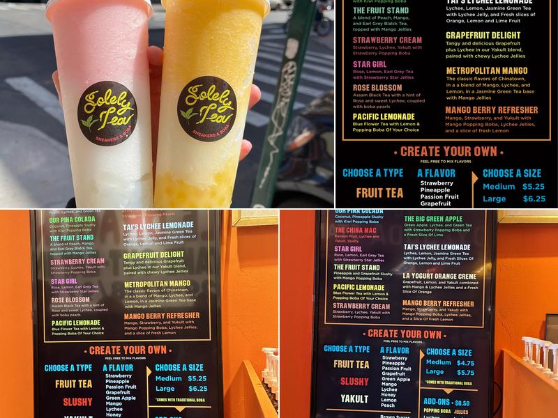 Solely Tea Menu