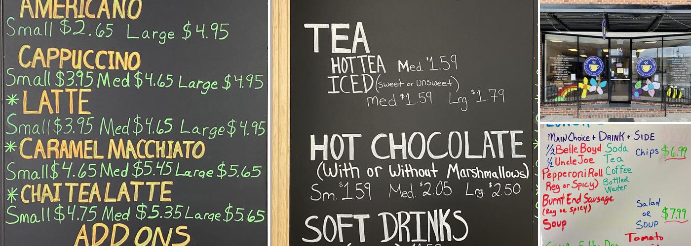 Community Cup Coffee And More Menu