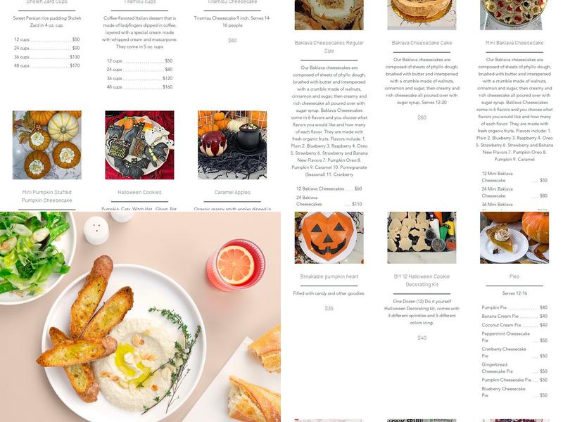 Heavenly Baklava Menu