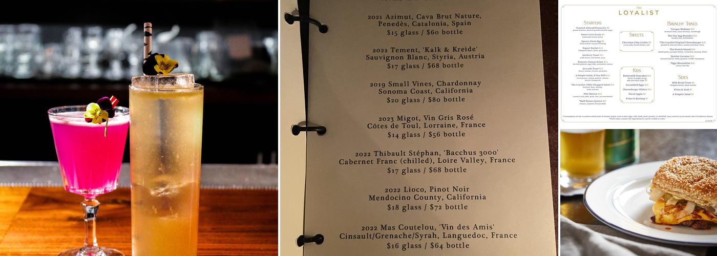 The Loyalist Menu