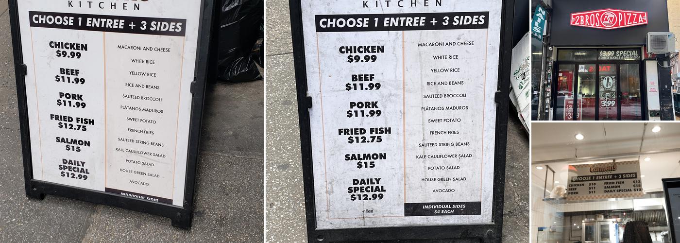 Carmen's kitchen Menu