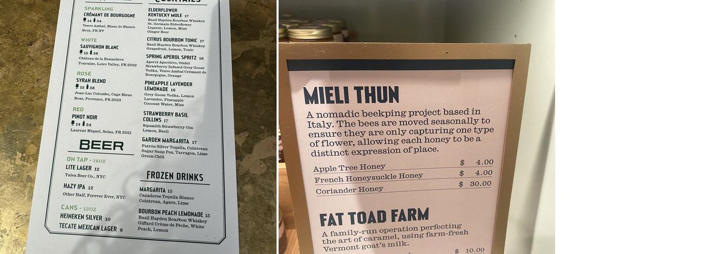 Tin Building by Jean-Georges Menu