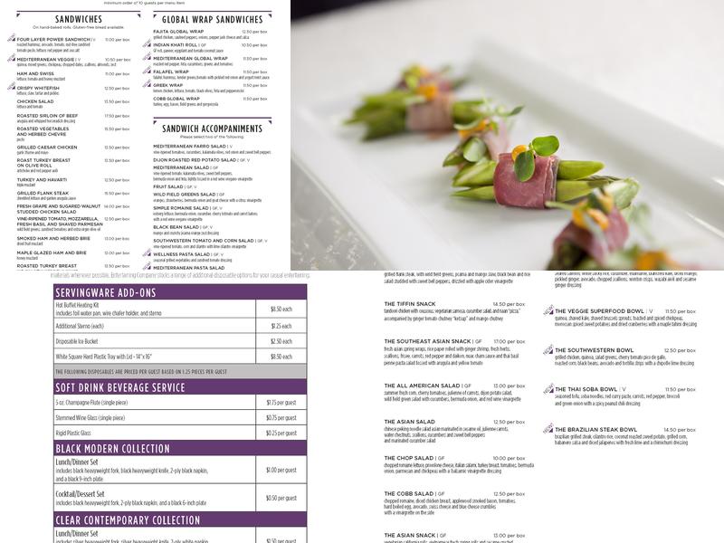 Entertaining Company Menu