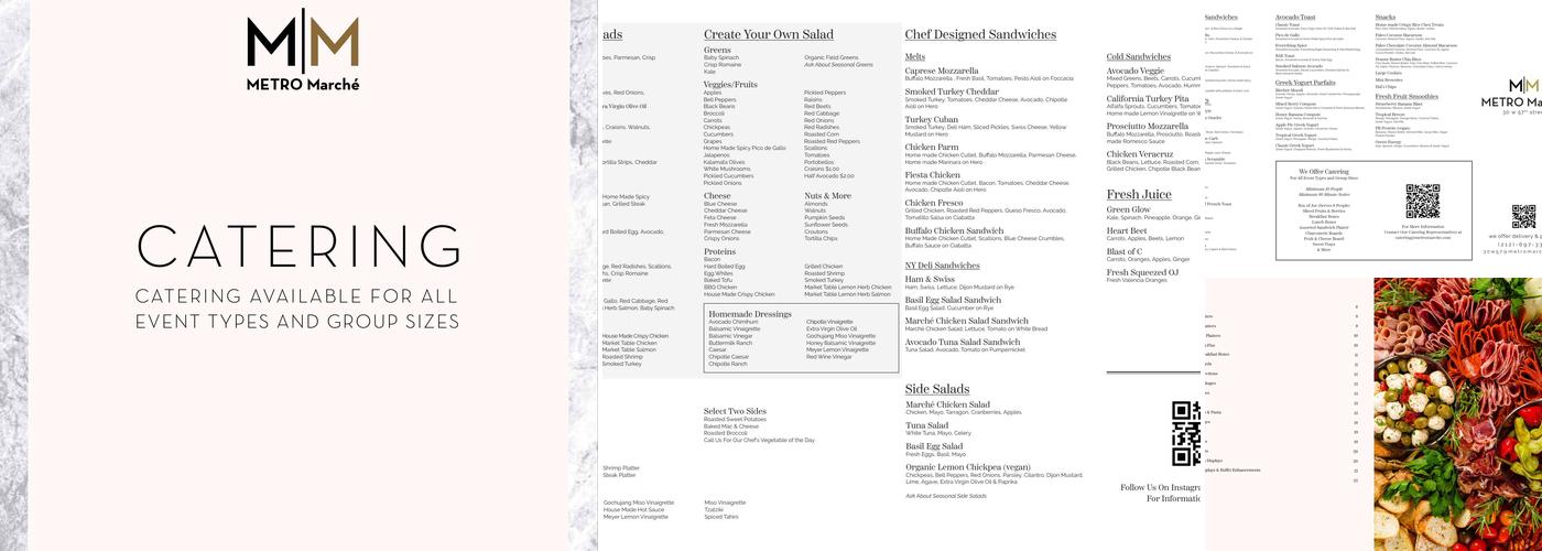 Metro Marche Menu