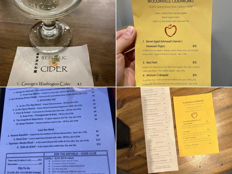 Republic of Cider Menu