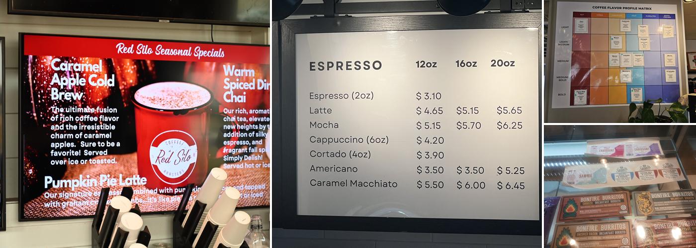 Red Silo Coffee Roasters Menu
