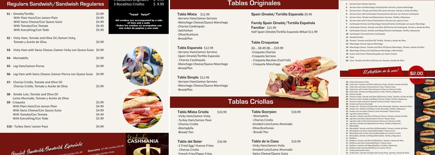 Charcuteria Scorpion Menu
