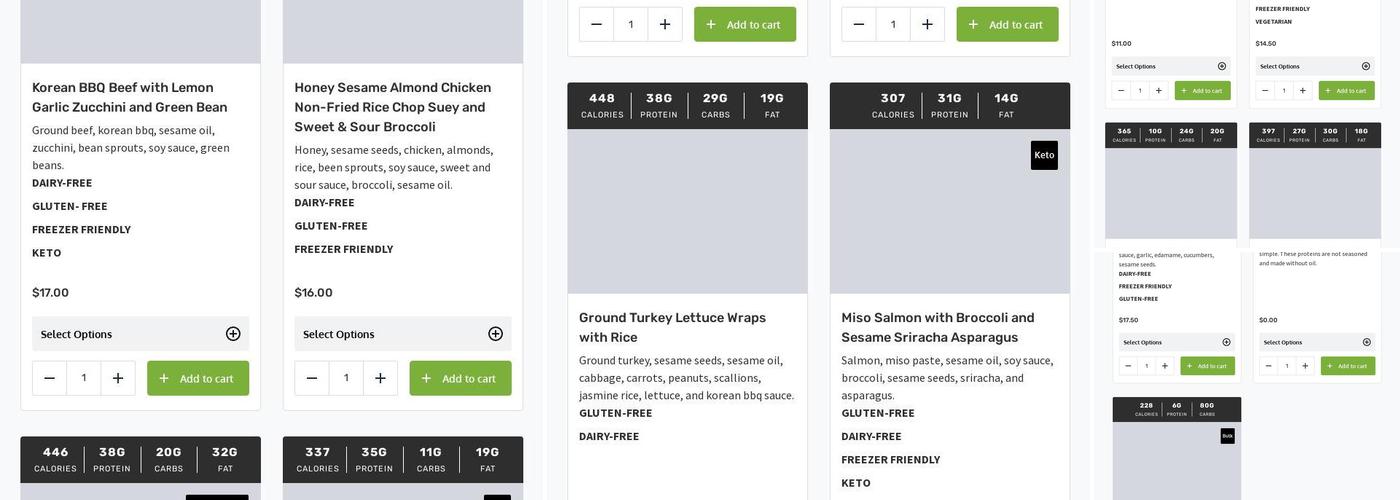 Keto Meal Delivery Menu