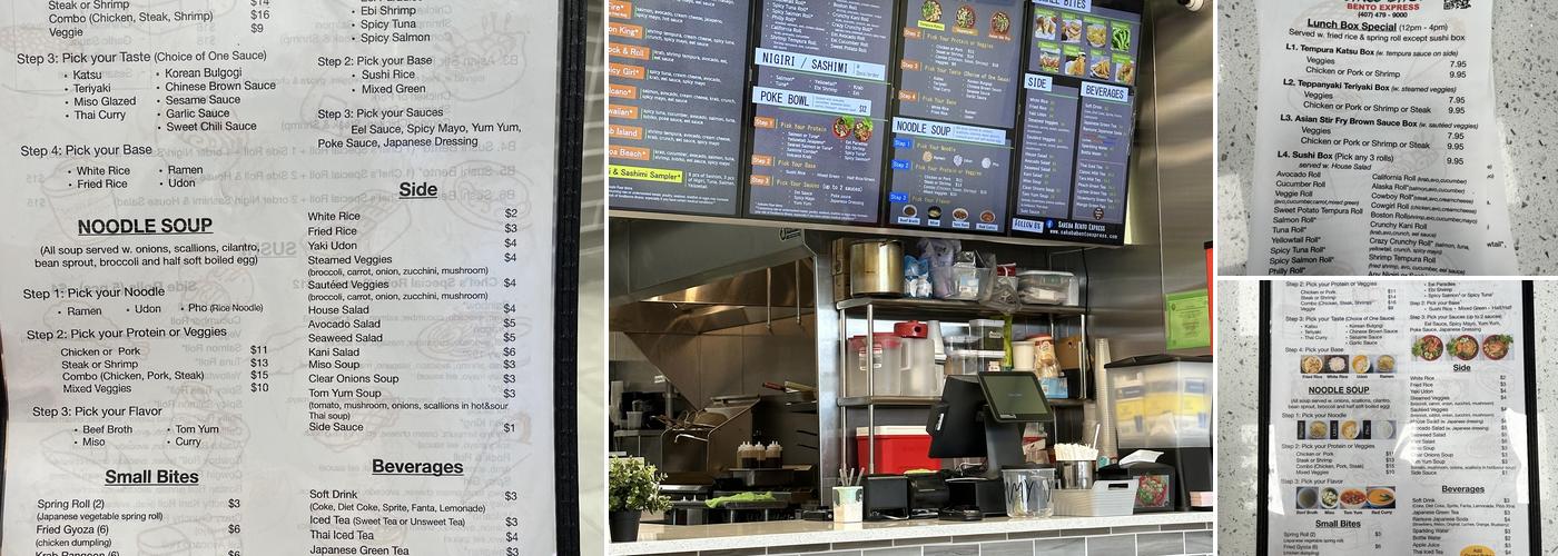 Sakeba Bento Express Menu