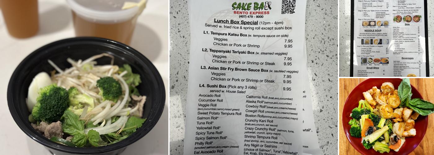 Sakeba Bento Express Menu