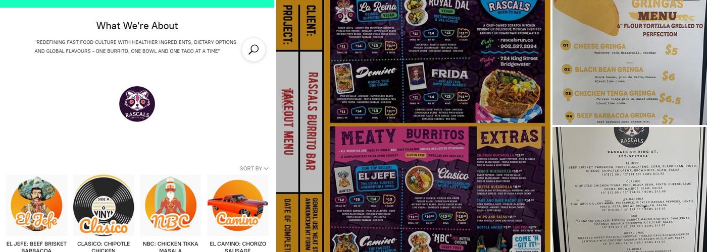 Rascals Burrito Bar Bridgewater Menu