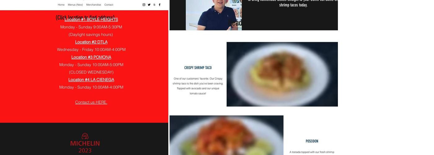 Mariscos Jalisco Menu