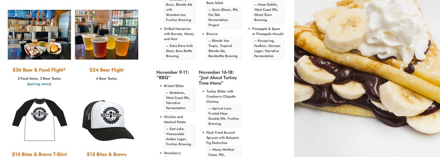 Cruzin' Crêpes featuring Boba Tea Menu