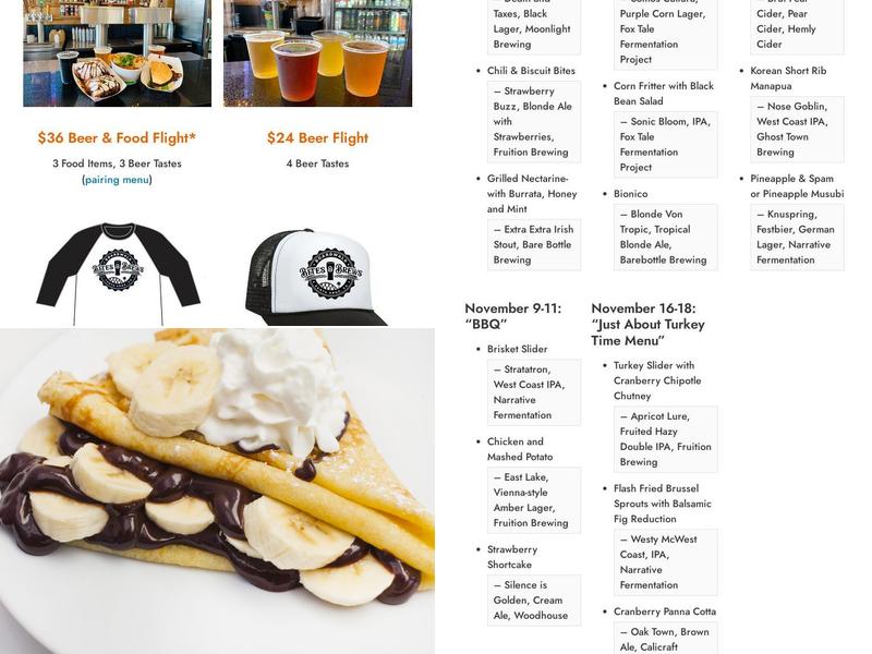 Cruzin' Crêpes featuring Boba Tea Menu