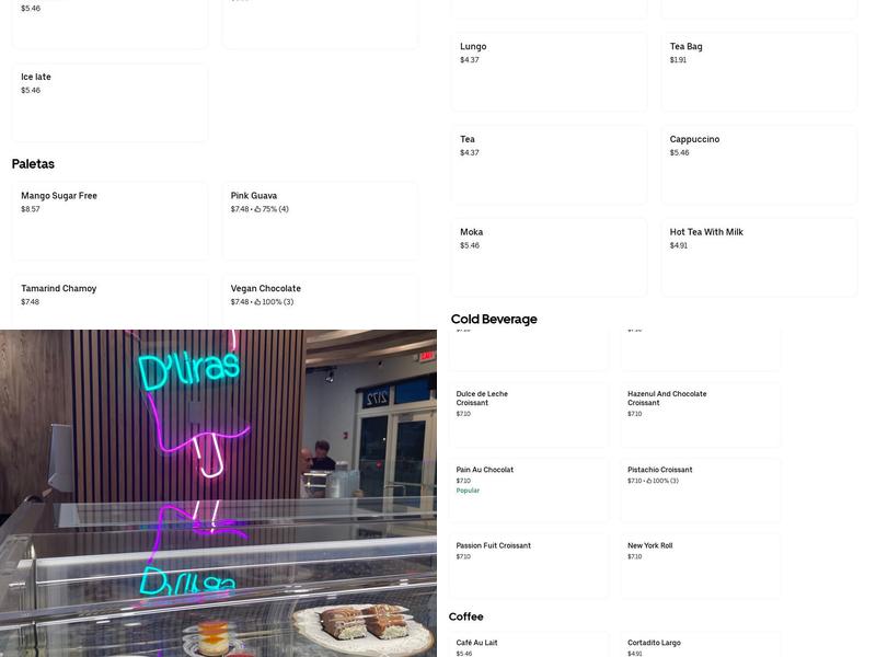 D’Liras Menu